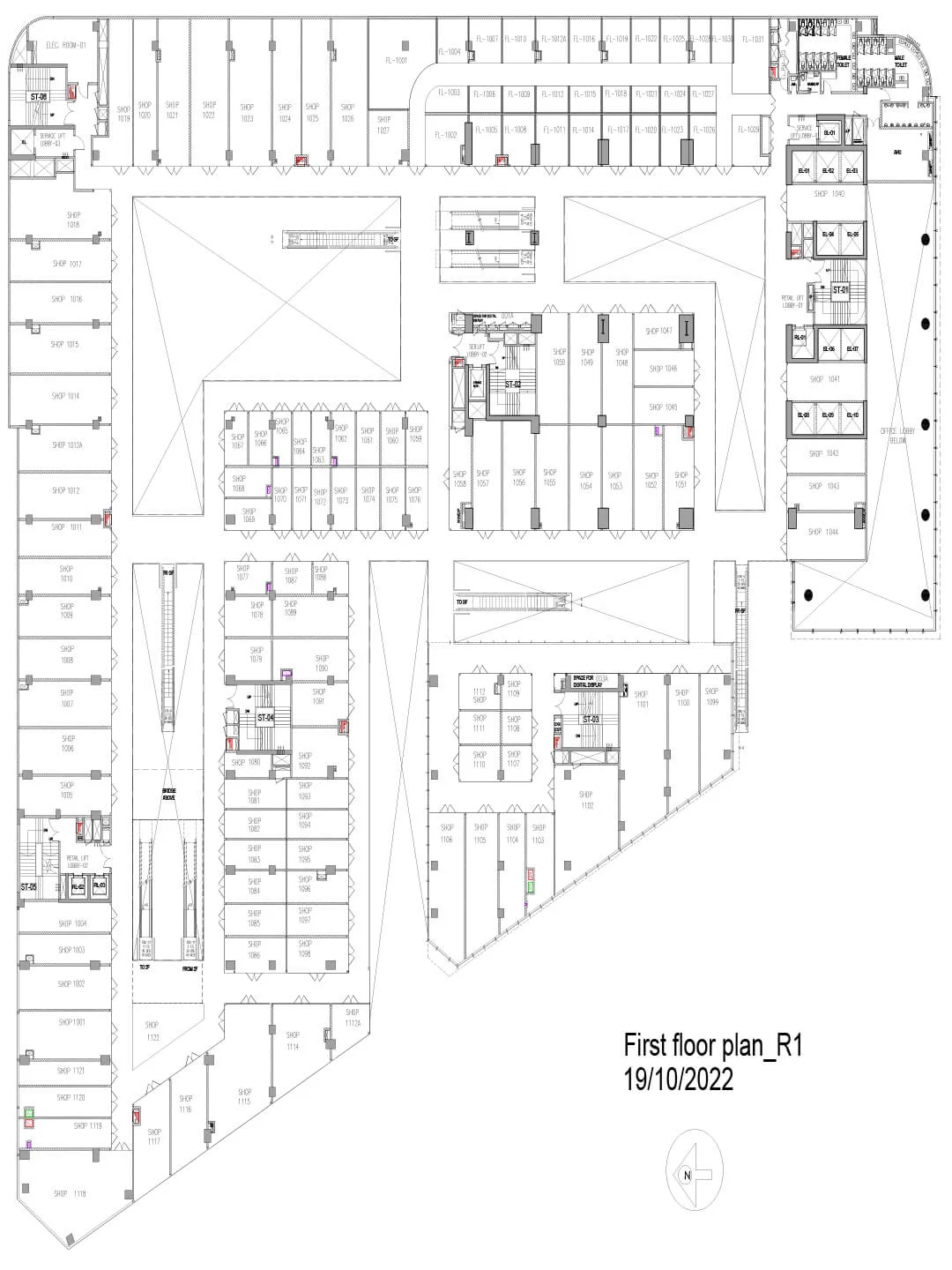 Layout plan of 1st floor 2